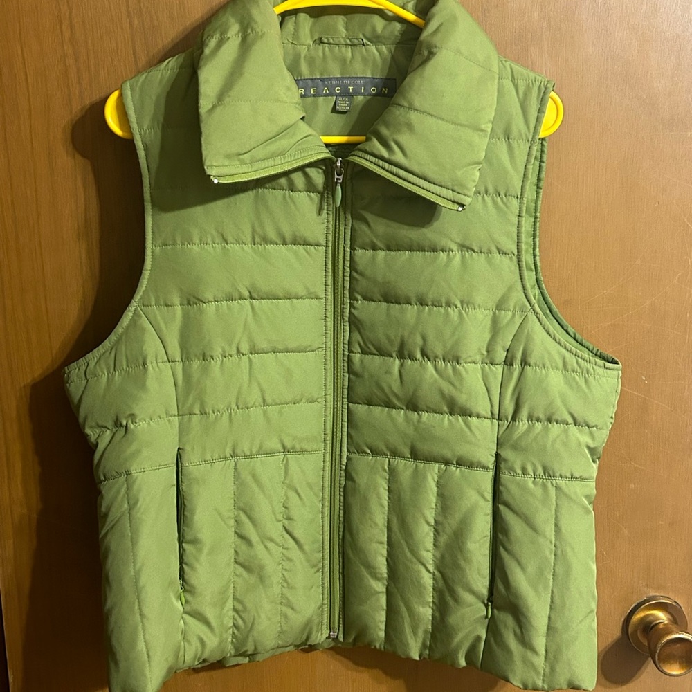 Kenneth‎ Cole Reaction Green Puffer Vest Down Feather Women’s Size XL